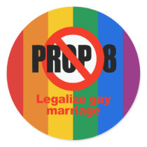 ANTI PROP 8 - Legalize gay marriage stickers