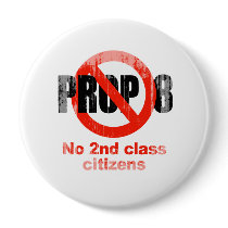 ANTI PROP 8 - No 2nd class Faded.png Pinback Buttons