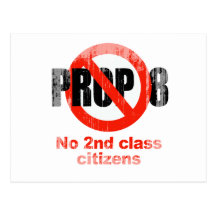 ANTI PROP 8 - No 2nd class Faded.png Postcard