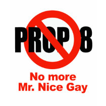 ANTI PROP 8 - No more Mr. Nice Gay t-shirts