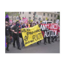 anti-racist action post card