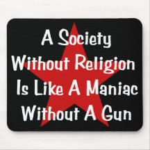 Anti-Religion Quote Mouse Pad