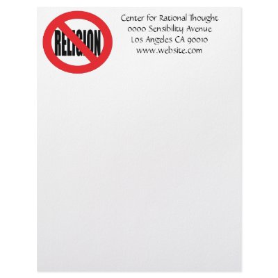 Anti Religious Letterhead by CMYK_Designs