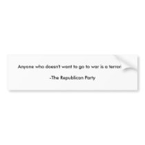 Anti-Republican bumper sticker bumper stickers