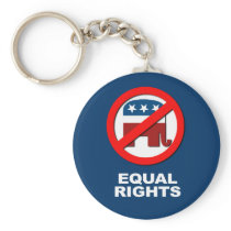 Anti-Republican - Equal Rights Keychain