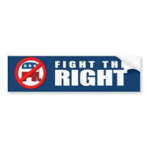 Anti-Republican - Fight the Right Bumper Sticker