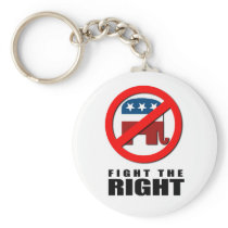 Anti-Republican - Fight the Right Key Chains