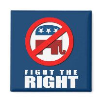 Anti-Republican - Fight the Right Fridge Magnets