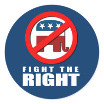 Anti-Republican - Fight the Right Sticker