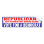 Anti-Republican -  Foot In Mouth Bumper Sticker