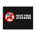 Anti-Republican - Hate Free Zone 2 postcards by AntiRepublican Anti-Republican - Hate Free Zone 2 postcards