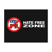 Anti-Republican - Hate Free Zone 2 postcards by AntiRepublican Anti-Republican - Hate Free Zone 2 postcards