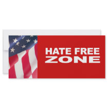 Anti-Republican - Hate Free Zone 2 Custom Rack Cards