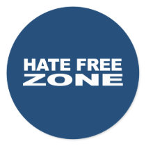 Anti-Republican - Hate Free Zone 2 Round Stickers