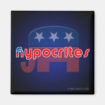 Anti-Republican Hypocrites Square Magnet