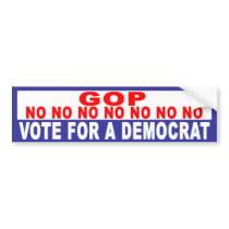 Anti-Republican -  No bumper stickers