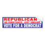 Anti-Republican -  No Substance Bumper Sticker