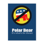 Anti-Republican - Polar Bear for dinner Post Card