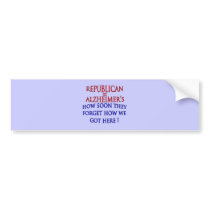 Anti-Republican Political How Soon They Forget Bumper Sticker