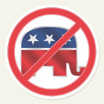 Anti-Republican Round Sticker stickers