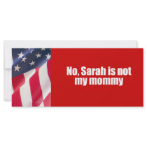 Anti-Republican - Sarah is not my mommy rack cards