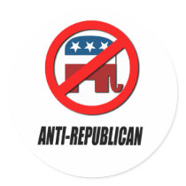 ANTI-REPUBLICAN Stuff Round Sticker