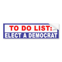 Anti-Republican - To Do List bumper stickers