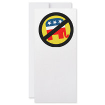 Anti-Republican yellow Rack Card Design