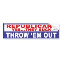 Anti-Republican -  Yes They Suck bumper stickers