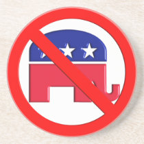 ANTI-REPUBLICANS BEVERAGE COASTER