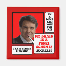 anti Rick Perry Fridge Magnets