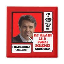 anti Rick Perry Fridge Magnets