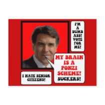 anti Rick Perry Post Cards