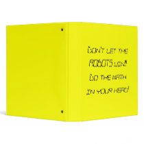 Anti-Robot Math Binder