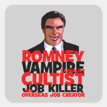 anti Romney Square Sticker