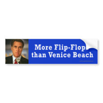 Anti-Romney sticker Flip-Flops Bumper Sticker