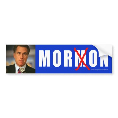 Funny Political Bumper Sticker on Anti Romney Sticker Moron Bumper Sticker From Zazzle Com