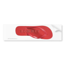 Anti-Romney sticker Red Flip-Flop Bumper Stickers