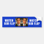 Anti-Romney sticker Watch Him Flip-Flop Bumper Sticker