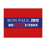 Anti Ron Paul 2012 President De-Evolution Design Postcards