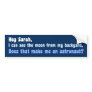 Anti Sarah Palin Bumper Sticker