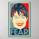 Anti Sarah Palin Fear Pardoy Print