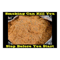 anti smoking posters on Black