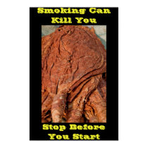 anti smoking posters yellow words