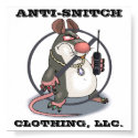 Anti-Snitch Giant No Rats Wall Poster posters