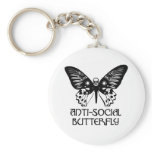 Anti-Social Butterfly Keychains