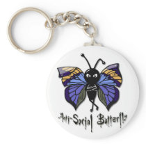 'Anti-Social Butterfly' Keychain
