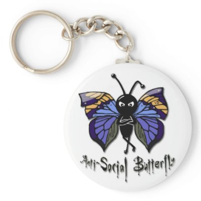 'Anti-Social Butterfly' Keychain by Articyn