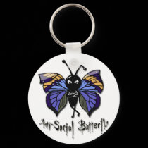 'Anti-Social Butterfly' Keychain