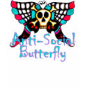 Anti-Social Butterfly t-shirts by psychozen Anti-Social Butterfly t-shirts